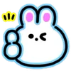Стикер 20 Neon Bunny