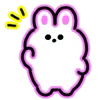 Стикер 3 Neon Bunny