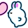 Стикер 28 Neon Bunny
