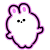Стикер 21 Neon Bunny