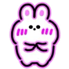 Стикер 23 Neon Bunny