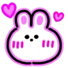 Стикер 13 Neon Bunny