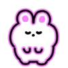 Стикер 7 Neon Bunny