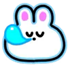 Стикер 40 Neon Bunny