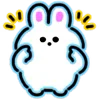 Стикер 30 Neon Bunny