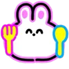 Стикер 31 Neon Bunny