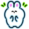 Стикер 24 Neon Bunny