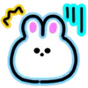 Стикер 38 Neon Bunny