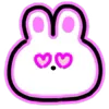 Стикер 35 Neon Bunny