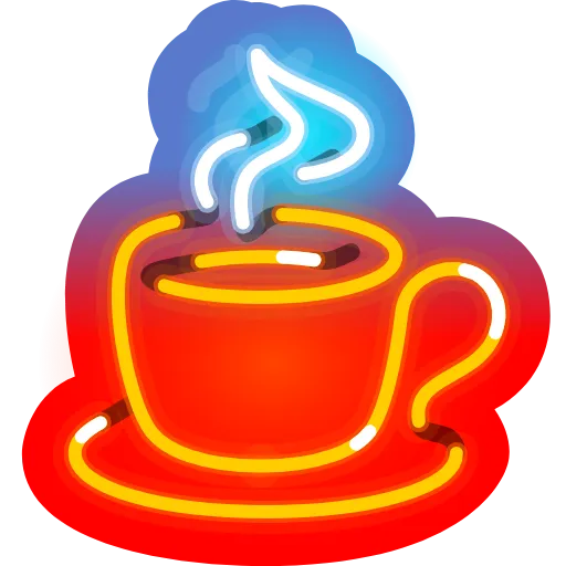 Стикер 23 Neon Emoji
