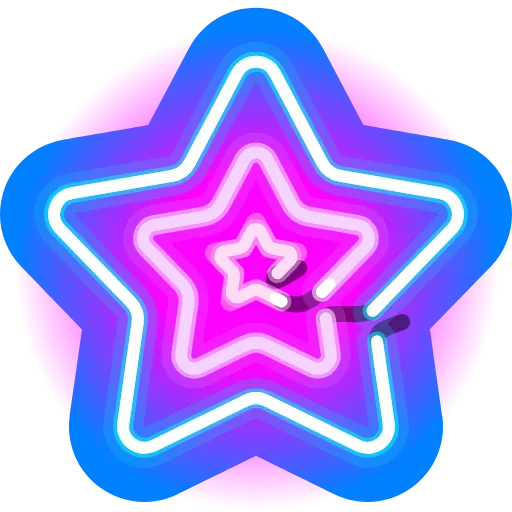 Стикер 14 Neon Emoji