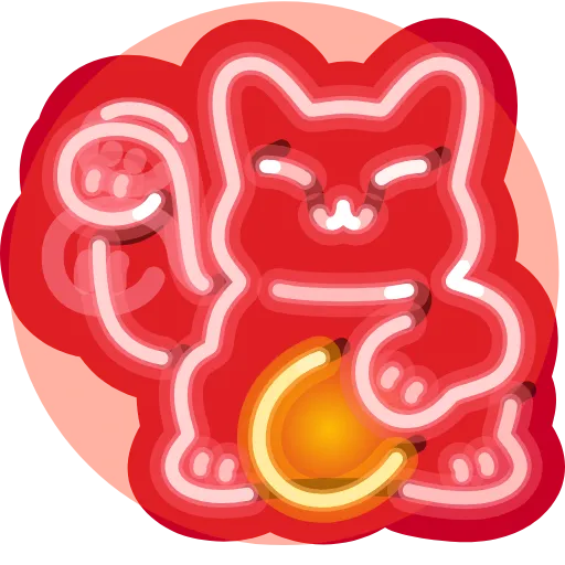 Стикер 15 Neon Emoji