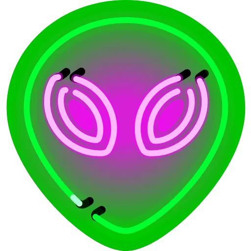 Стикер 5 Neon Emoji