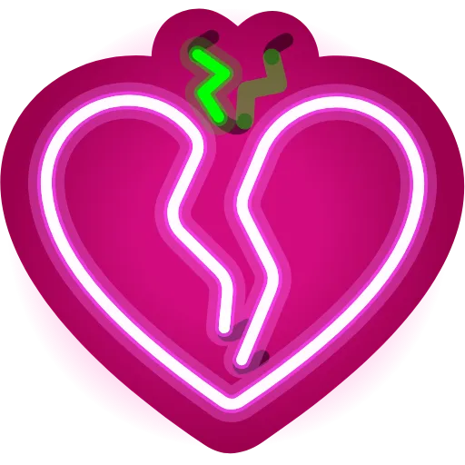 Стикер 19 Neon Emoji