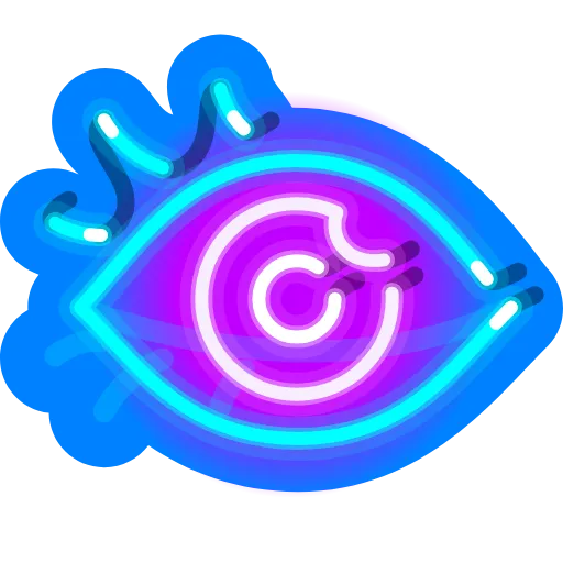 Стикер 31 Neon Emoji