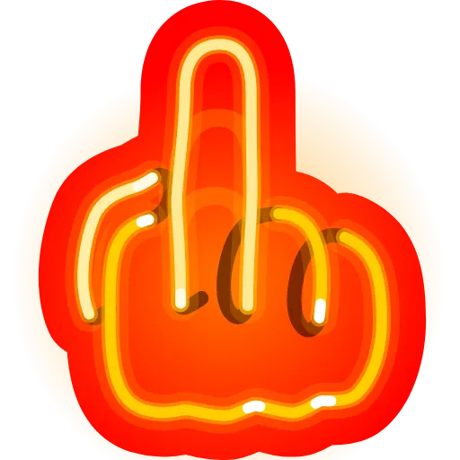 Стикер 29 Neon Emoji