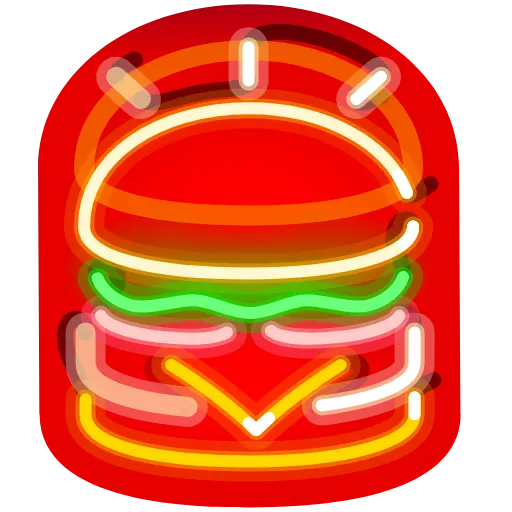 Стикер 47 Neon Emoji