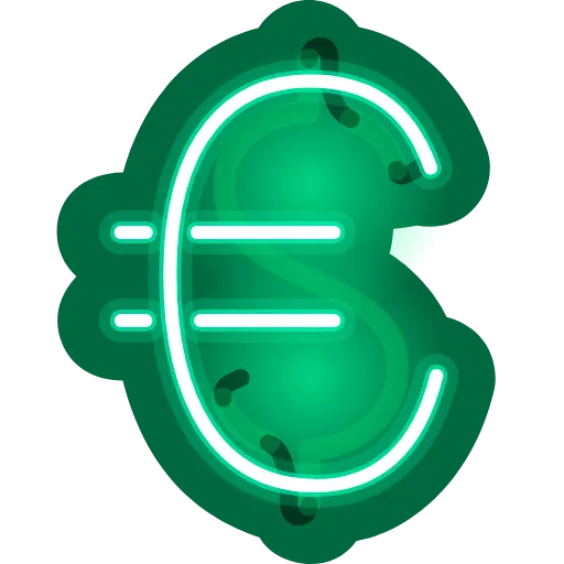 Стикер 30 Neon Emoji