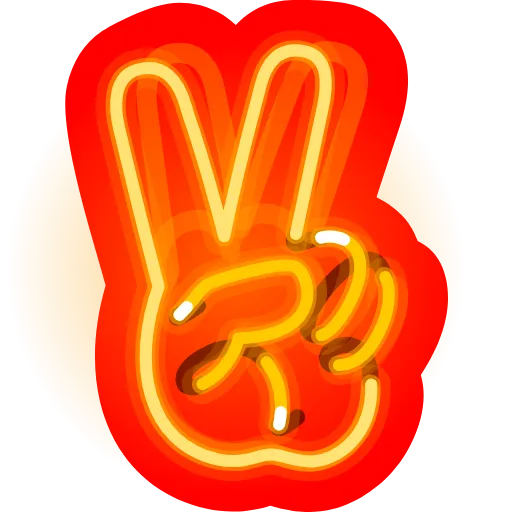 Стикер 26 Neon Emoji