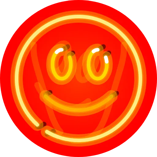Стикер 42 Neon Emoji