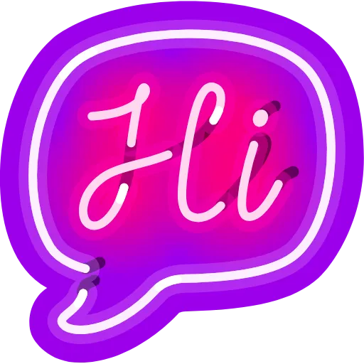 Стикер 12 Neon Emoji