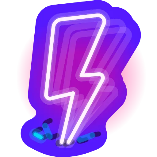 Стикер 28 Neon Emoji
