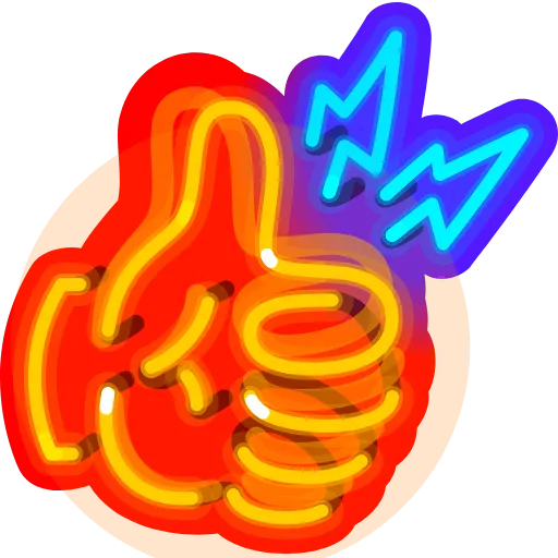 Стикер 2 Neon Emoji