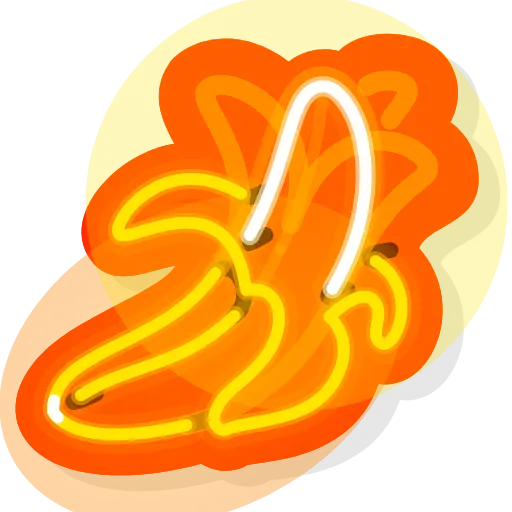 Стикер 7 Neon Emoji