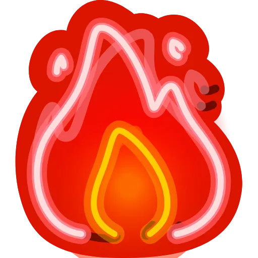 Стикер 33 Neon Emoji