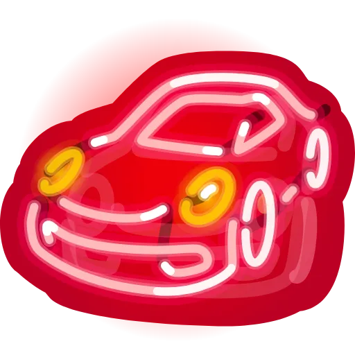Стикер 25 Neon Emoji
