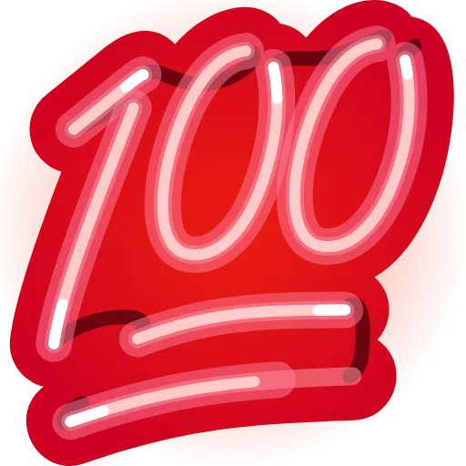 Стикер 44 Neon Emoji