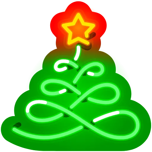 Стикер 50 Neon Emoji