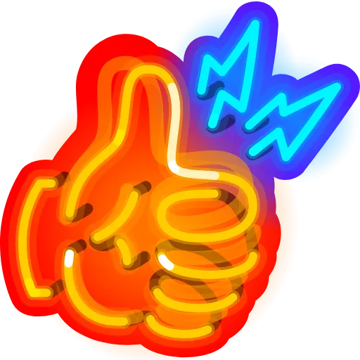 Стикер 2 Neon Emoji