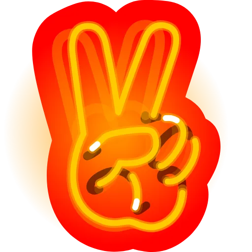 Стикер 26 Neon Emoji