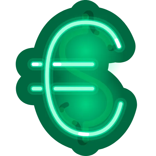 Стикер 30 Neon Emoji