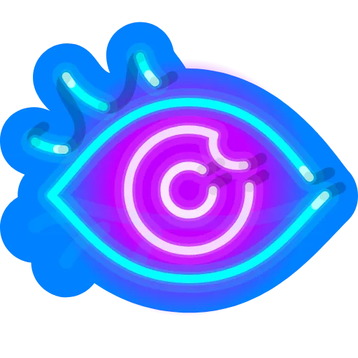 Стикер 31 Neon Emoji