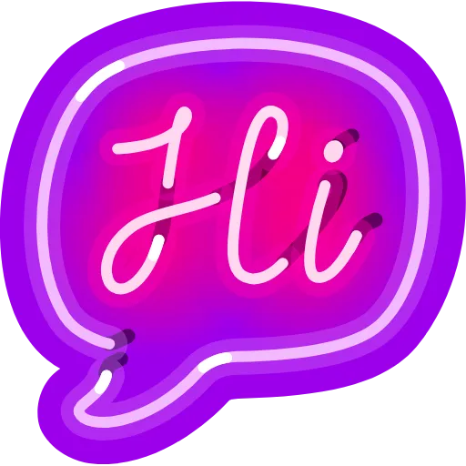 Стикер 12 Neon Emoji