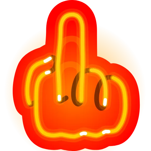 Стикер 29 Neon Emoji