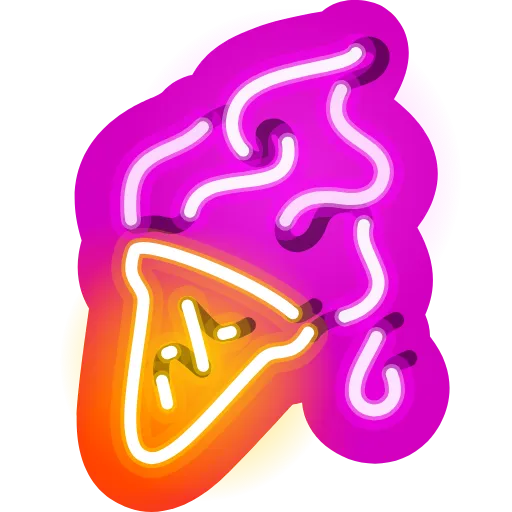Стикер 16 Neon Emoji