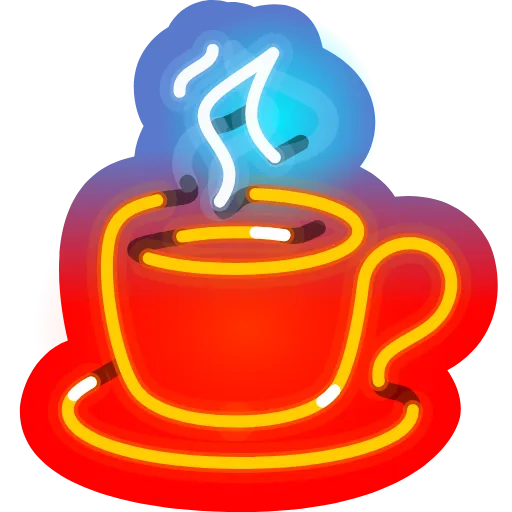 Стикер 23 Neon Emoji