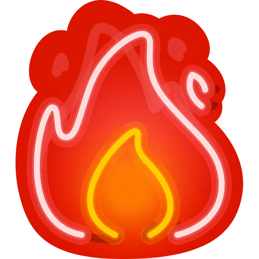 Стикер 33 Neon Emoji