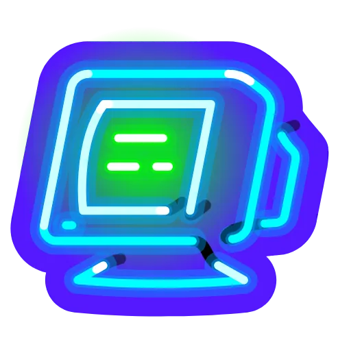 Стикер 22 Neon Emoji
