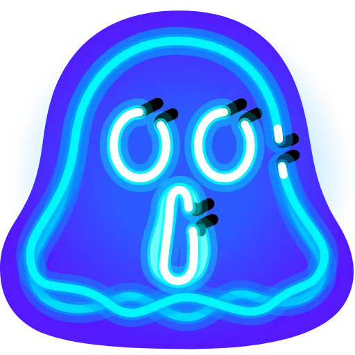 Стикер 9 Neon Emoji