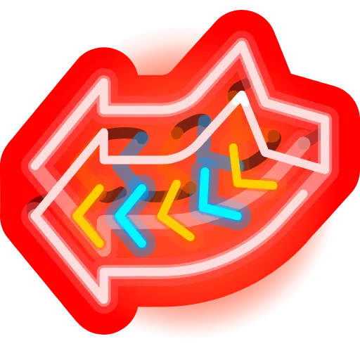 Стикер 11 Neon Emoji