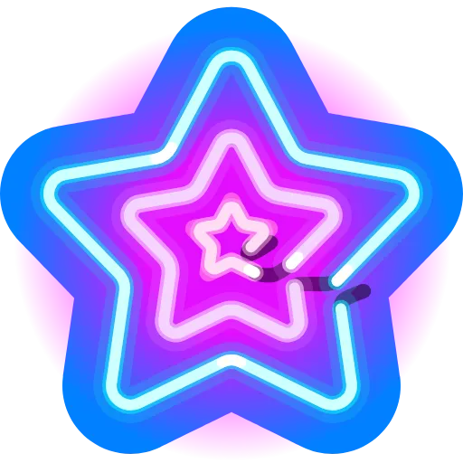 Стикер 14 Neon Emoji