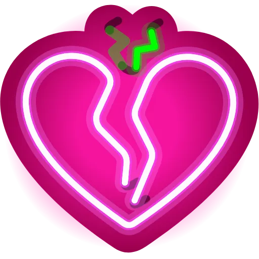 Стикер 19 Neon Emoji