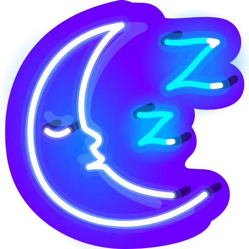 Стикер 20 Neon Emoji
