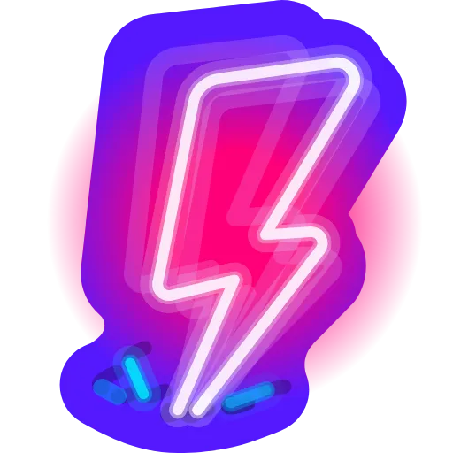 Стикер 28 Neon Emoji