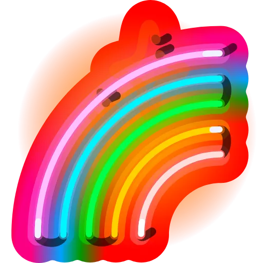 Стикер 8 Neon Emoji