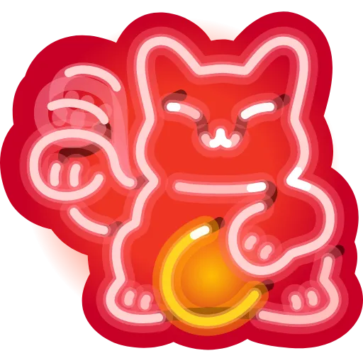 Стикер 15 Neon Emoji